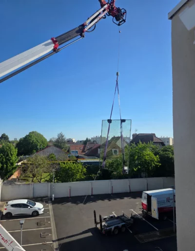 remplacement d'une baie vitrée pour la terrasse d'un appartement à Caen - SEA Catherine