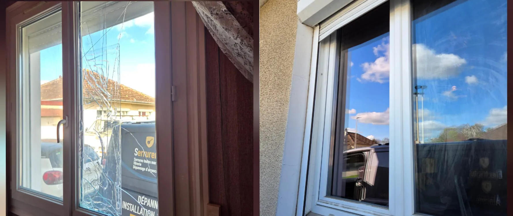 remplacement d'une vitre (double-vitrage) d'une fenêtre à Caen - SEA Catherine